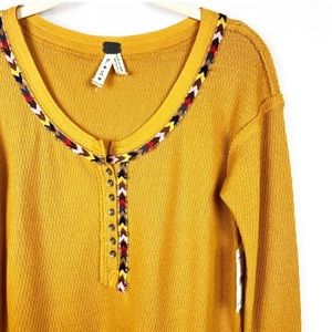 Free People Rainbow Thermal Tee